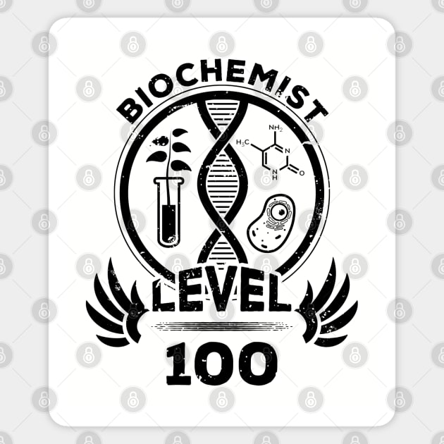 Level 100 Biochemist Biochemistry Gift Sticker by atomguy